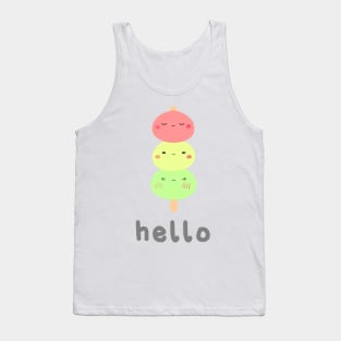 Hello Kawaii Dango Cute Hanami Japanese Dessert Asian Snack Tank Top